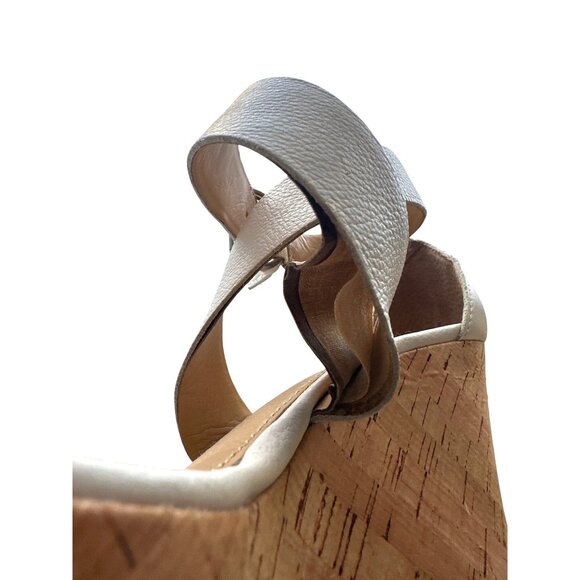 Franco Sarto White Wedges SITAR Leather Strap
Sandals Cork Heel Ankle Strap 10 - Picture 4 of 10